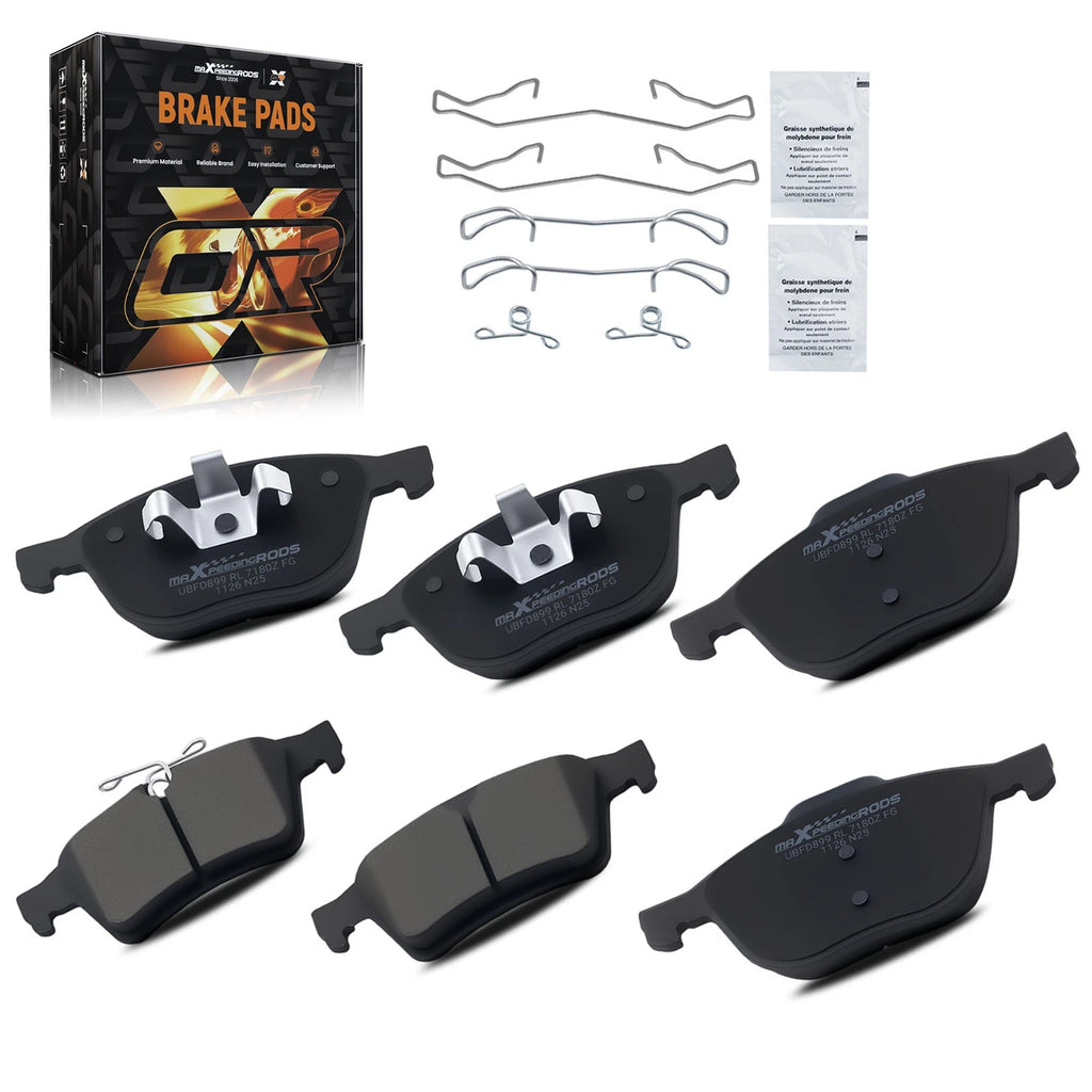 Front Rear Ceramic Brake Pads Set for Ford Escape and Focus (2013–2018)