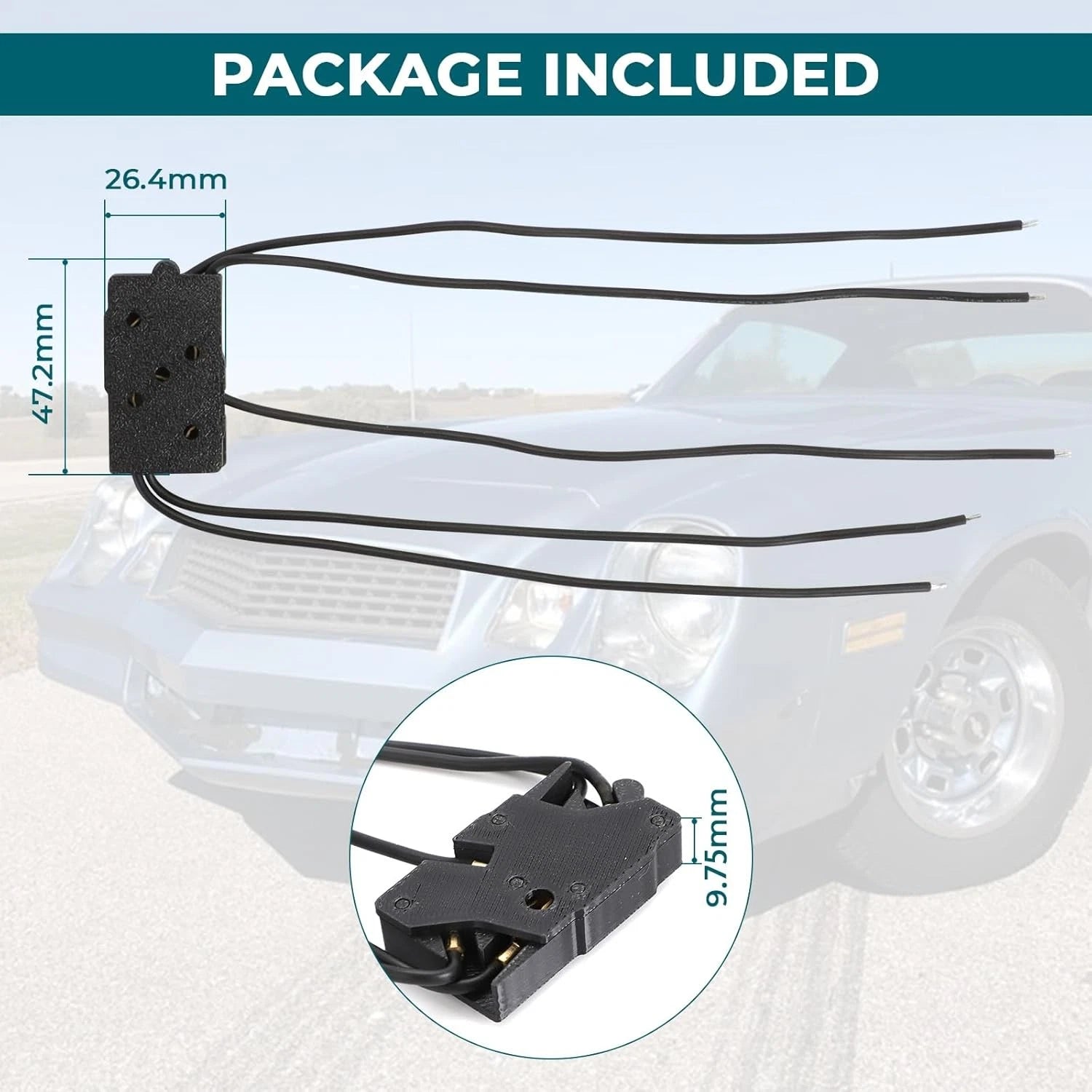 Power Window Switch Connector Repair Pigtail for Camaro Firebird (1970–1981)