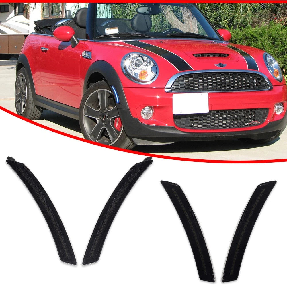 Set of 4 Ice Blue LED Side Marker Lights for Mini Cooper (2007–2013)