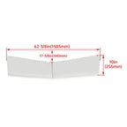 Silver Drop Sun Visor for Peterbilt 377 378 379 335 386 (304 Stainless Steel)
