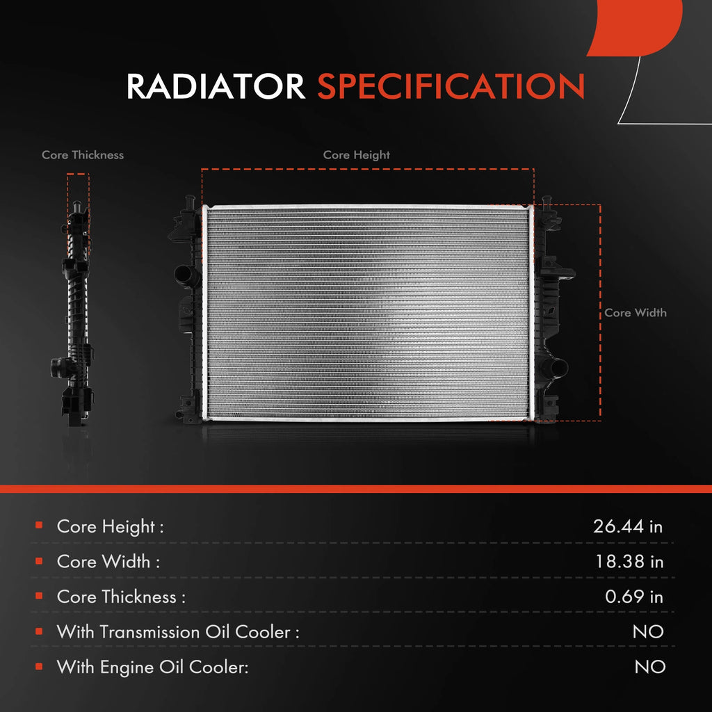 Aluminum Radiator for Ford C-Max (2013-2018)