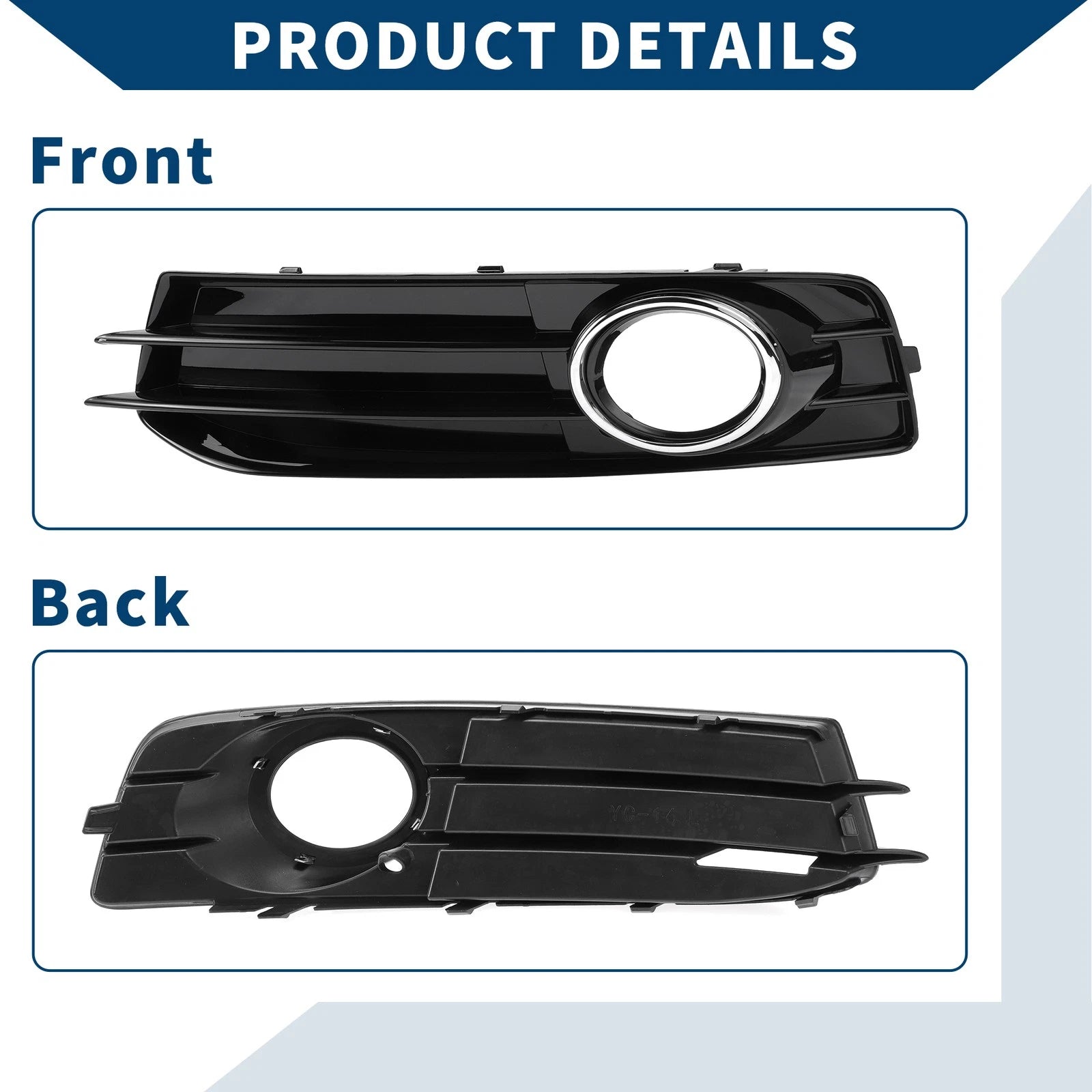 1pc Front Left Fog Light Grill for Audi A3 8P (2009–2013) No. 8P0807681AF