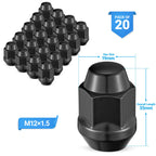 20x Closed End Bulge Acorn Wheel Lug Nut for Aftermarket Wheels