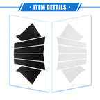 Set of 6 Pillar Posts Door Window Trim Cover for Chevrolet Malibu (2016–2021) Black