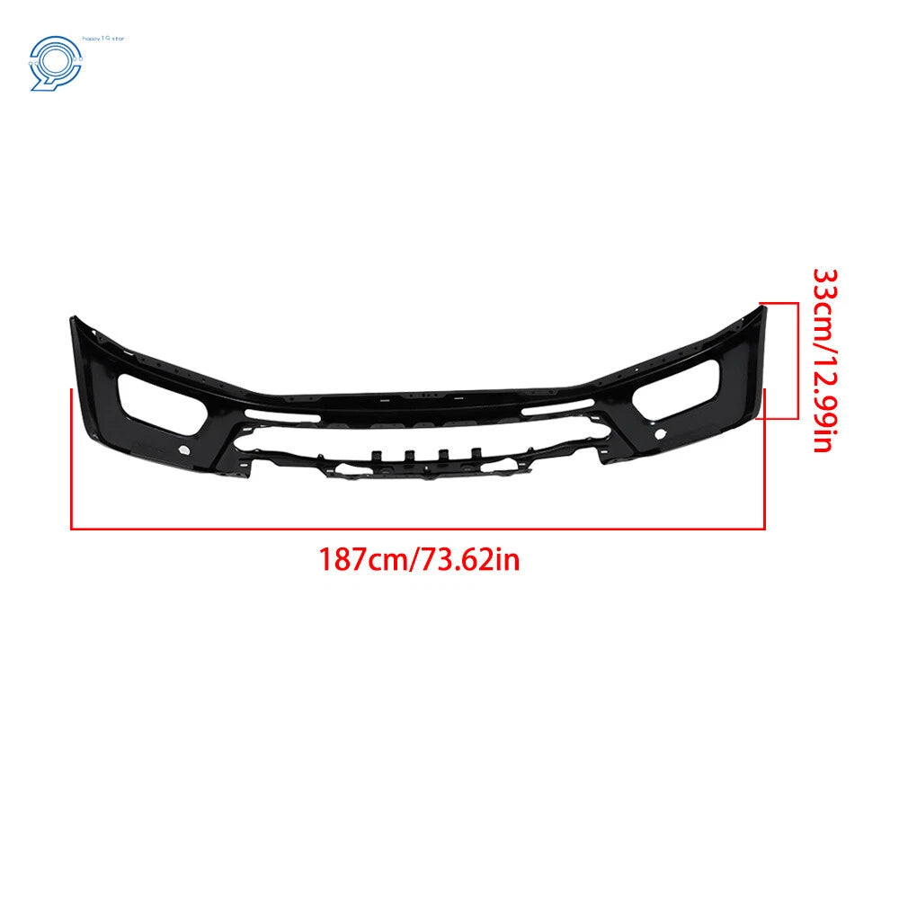 Matte Black Steel Front Bumper for Ford Ranger (2019–2023)