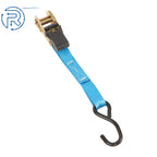 Set of 6 Heavy Duty 1" x 20' Ratchet Tie Down Straps with S Hook