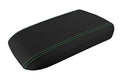 Leather Console Lid Armrest Cover for Ford Mustang (2005–2009) Green Stitch