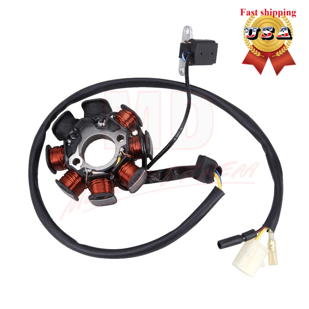 Stator Magneto 8 Coil for TaoTao ROKETA Vespa GY6 50cc (AC)