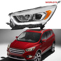 Chrome Housing Headlight with LED DRL for Ford Escape (2017–2019) Left Side