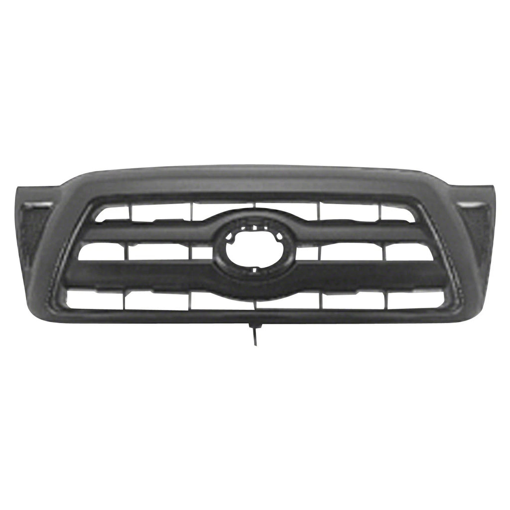 Replacement Black/Gray Matte/Ready to Paint Plastic Grille w/Emblem Hole
