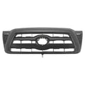 Replacement Black/Gray Matte/Ready to Paint Plastic Grille w/Emblem Hole
