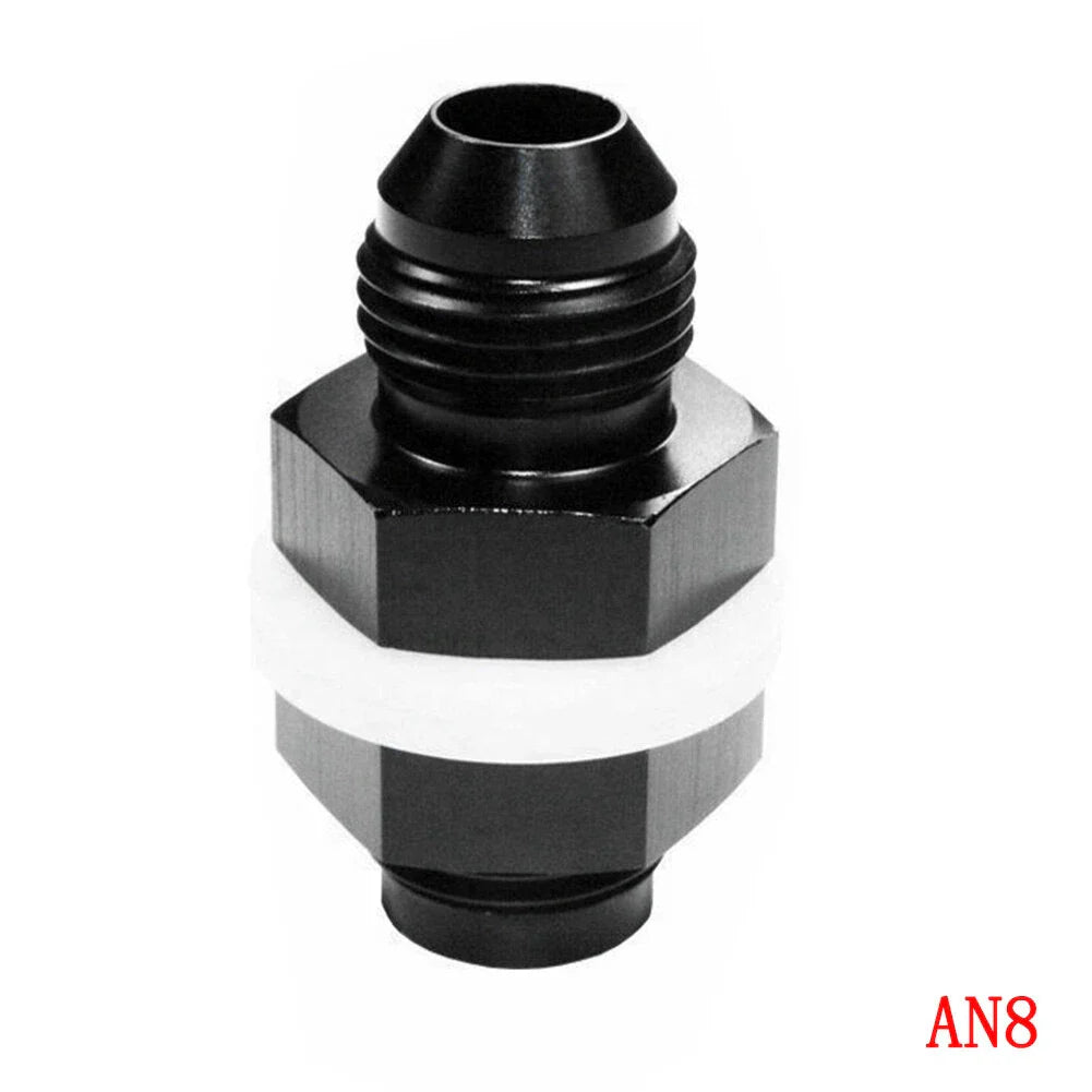 Black AN8 Flare Fuel Cell Bulkhead Fitting with Washer for Car Model