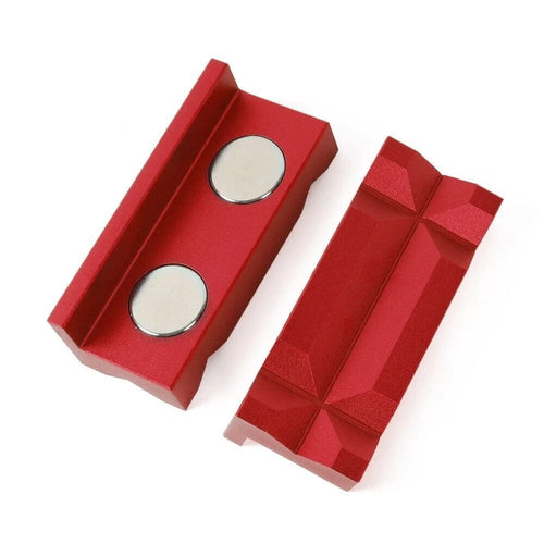 1 Pair Aluminum Vise Jaws for AN Fitting Adapter (Fits 101mm 4")