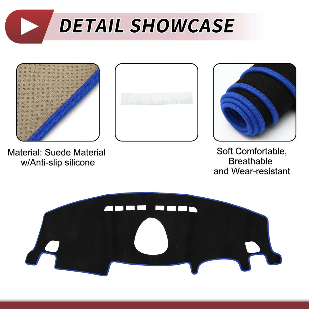 Dashboard Cover Mat for BMW Mini Clubman (2015–2024) Black Blue