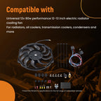 12 Inch Electric Radiator Cooling Fan Assembly Universal 80W 12V