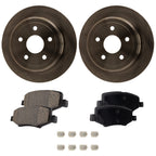 Rear Brake Disc Rotors and Pads Kit for Jeep Wrangler JK (2018)