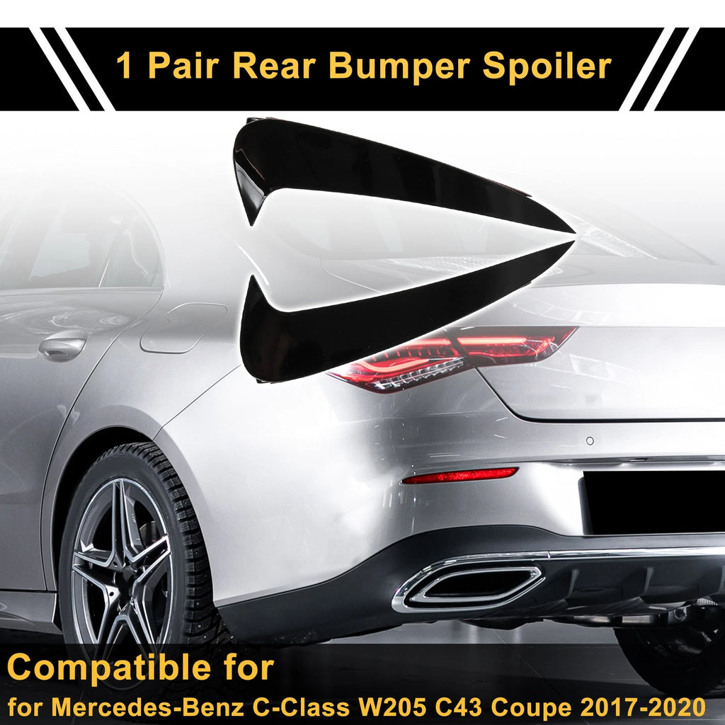 1 Pair Rear Bumper Spoiler for Mercedes-Benz C-Class W205 C43 Coupe (2015–2021)