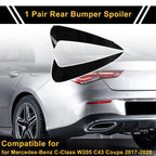 1 Pair Rear Bumper Spoiler for Mercedes-Benz C-Class W205 C43 Coupe (2015–2021)
