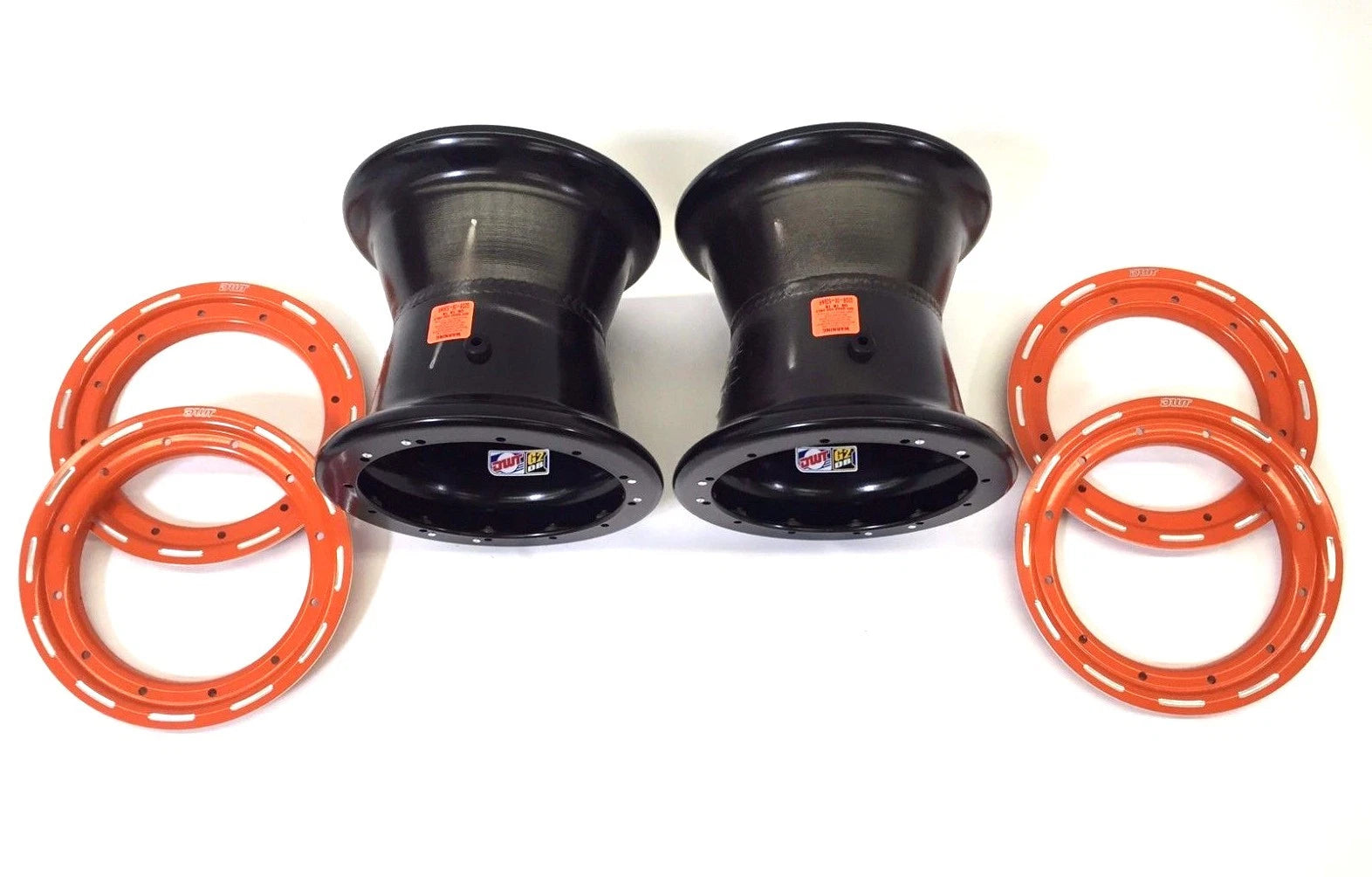 DWT G3 Orange Rear Dual Beadlock Rims 9" 9X9 4/115 for YFZ450 Banshee Raptor