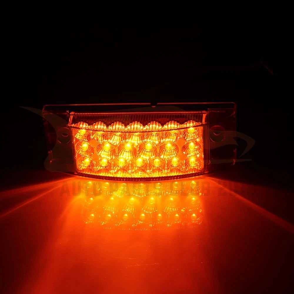 2X 6" Clear Lens Amber LED Side Marker for Universal Truck Trailer