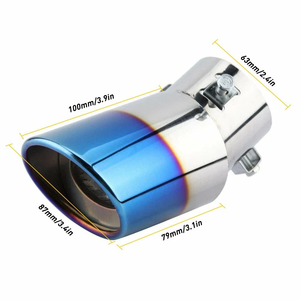 Burnt Blue Titanium Exhaust Muffler Tip for Universal Fit