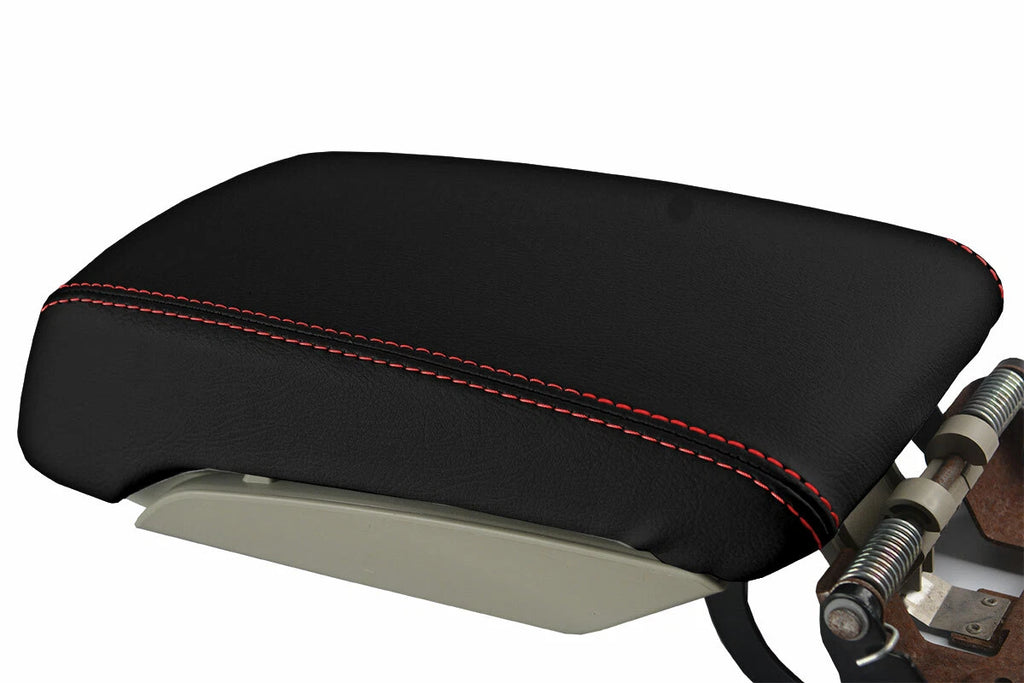 Console Lid Pull Over Cover for Subaru Legacy (2010–2014) Red Stitch