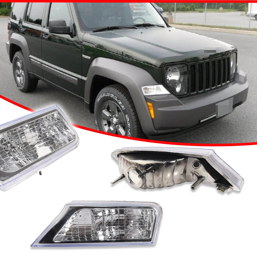 Fender Mounted Clear Marker Signal Lights for Jeep Liberty (2008–2012)