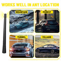 7" Short Black Antenna Mast for Chevy Silverado (2006–2025)