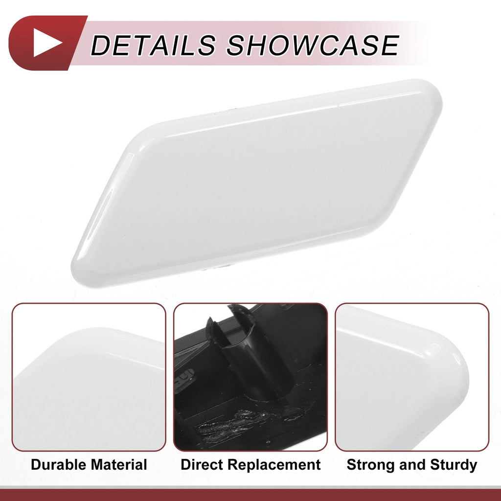 Front Left Washer Nozzle Cover Cap for Subaru Outback (2010–2012) White