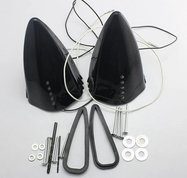 LED Side Mounted Rear View Mirrors for Suzuki Honda Kawasaki Yamaha (Bike)