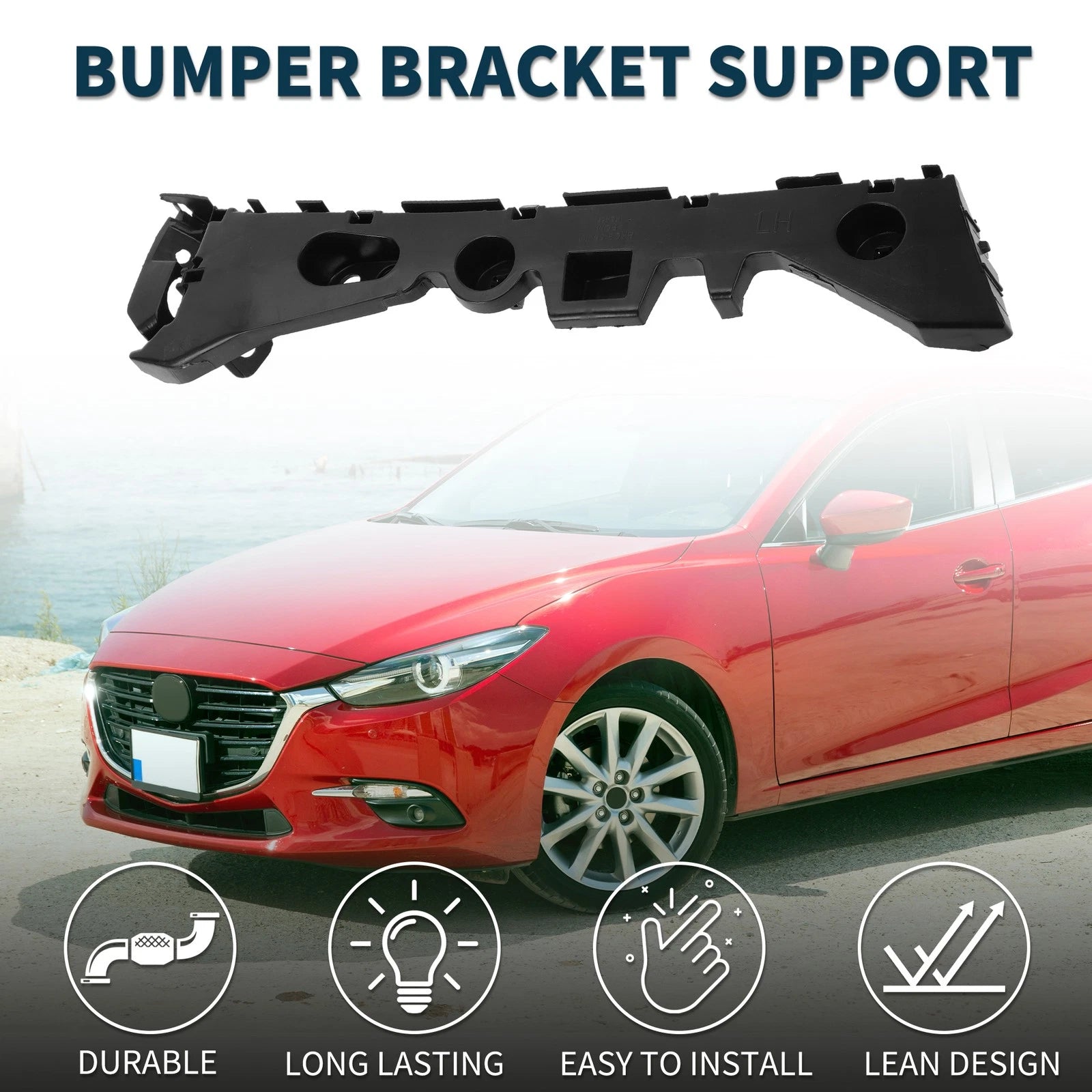 1pc Left Side Rear Bumper Retainer Bracket for Mazda 3 Axela (2014–2021)