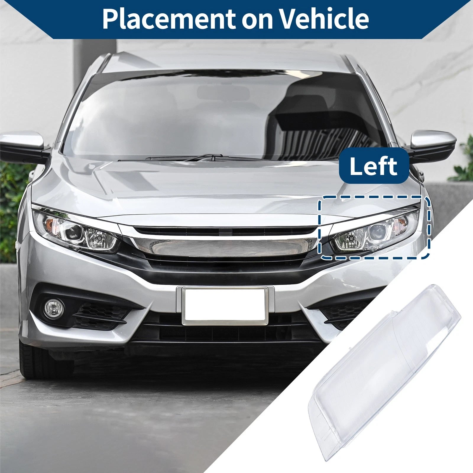 1 Pc Headlight Lens Cover for Audi A4 B6 (2001–2005) No. 8E0941029C Clear
