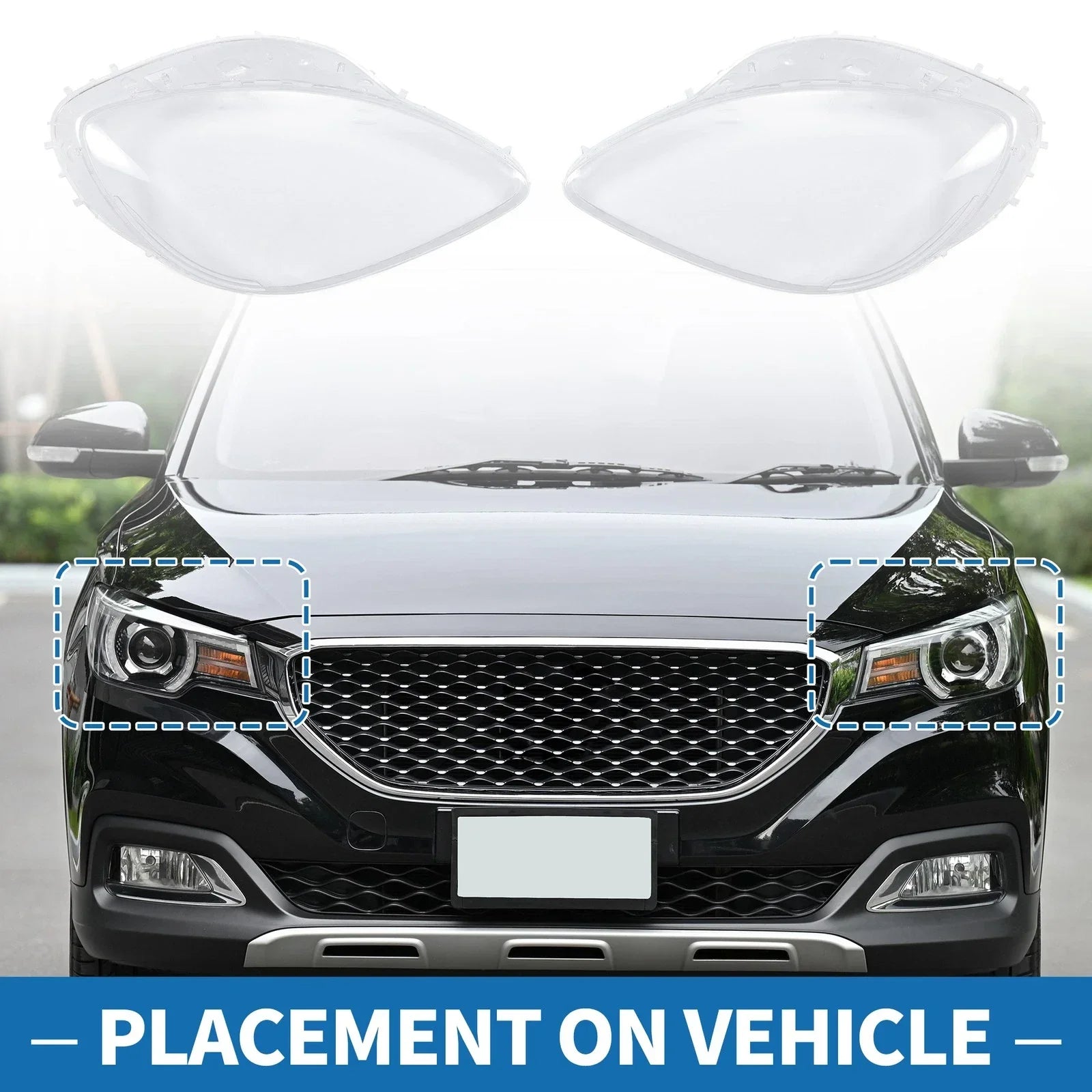 Car Front Left Right Headlight Lens Covers for Chevrolet Corvette C6 (2005-2013)