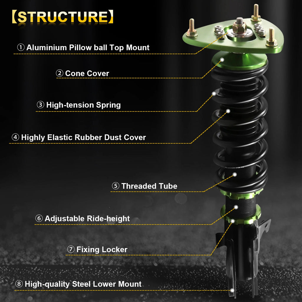 Coilovers for Subaru Forester, Impreza (2003–2008) Adjustable Height