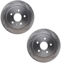 Set of 2 Rear Coated Disc Brake Rotors for Chevy Malibu (2013–2015)