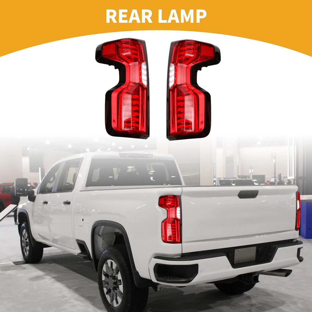 OLED Brake Tail Lights Assembly for Chevy Silverado 1500 2500HD 3500HD (2014–2019)