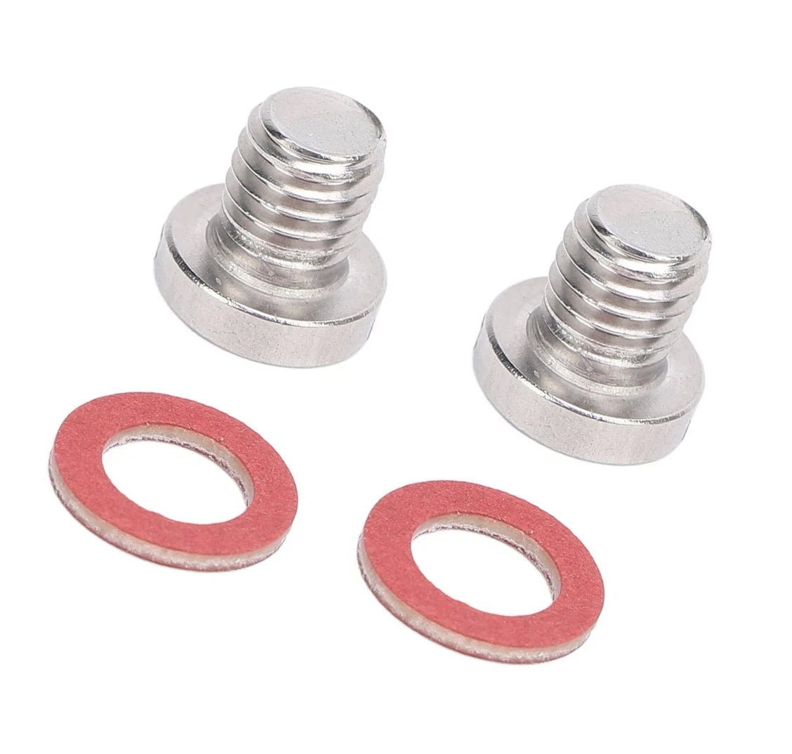 2X Slot Head Drain Fill Plug Screw & Gasket Kit for Yamaha Outboards