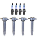 Set of 4 Ignition Coils & Spark Plugs for Dodge 2.4 L4 (Denso)