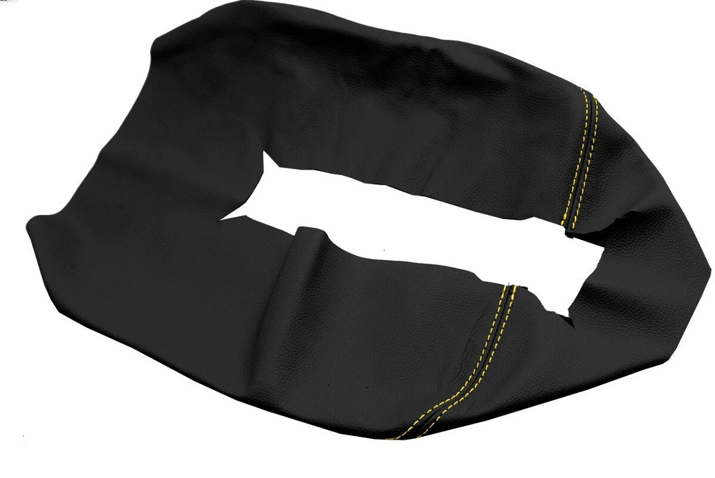 Leather Console Lid Armrest Cover for Chevrolet Tahoe (2007–2013) Yellow Stitch