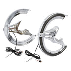 Brake Rotor Covers LED Amber Light Smoke Lens for Honda Goldwing (18-25)
