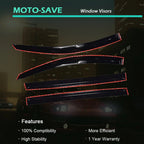 Set of 4 Window Visors Rain Guard Shades for Toyota Sienna (2004–2009)