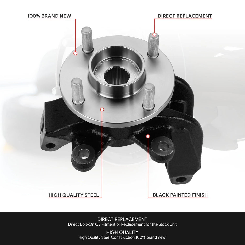 Front Left Driver Loaded Wheel Bearing Knuckle Assembly for Ford Focus (2006–2011)