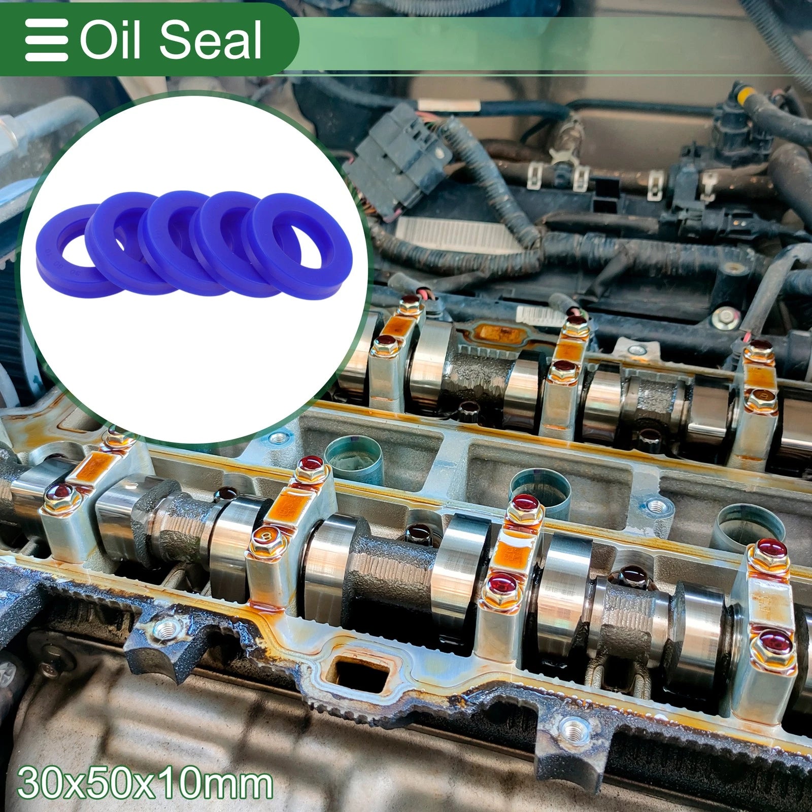 Set of 5 Oil Seal Rotary Shaft Seal 30x50x10mm High Pressure