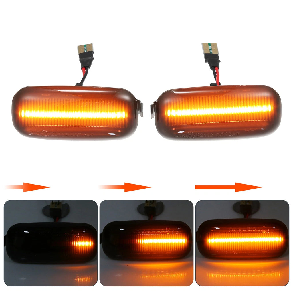 1 Pair LED Side Indicator Repeater Light for Audi A3 S3 A4 RS4 A6 S6 RS6 (2003–2013)