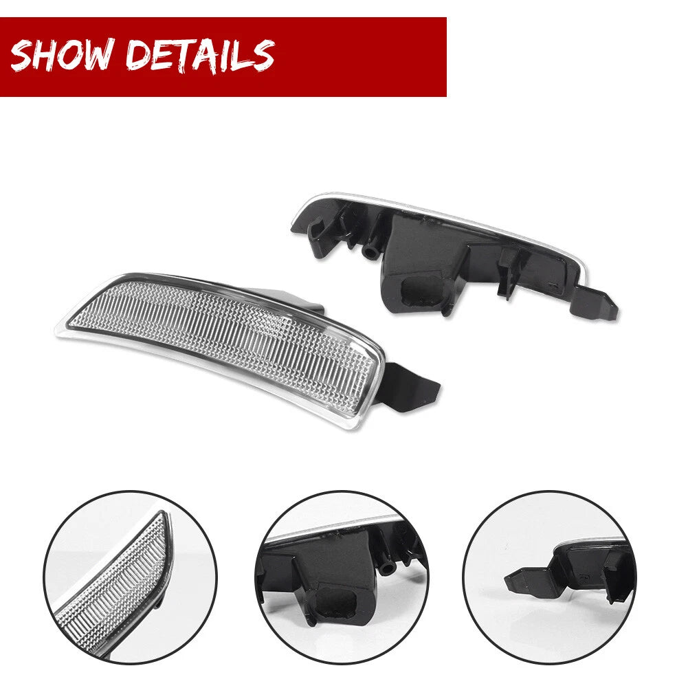 2X Euro Style Clear Lens Front Side Marker Lights for Mazda MX-5 Miata (2016–2022)