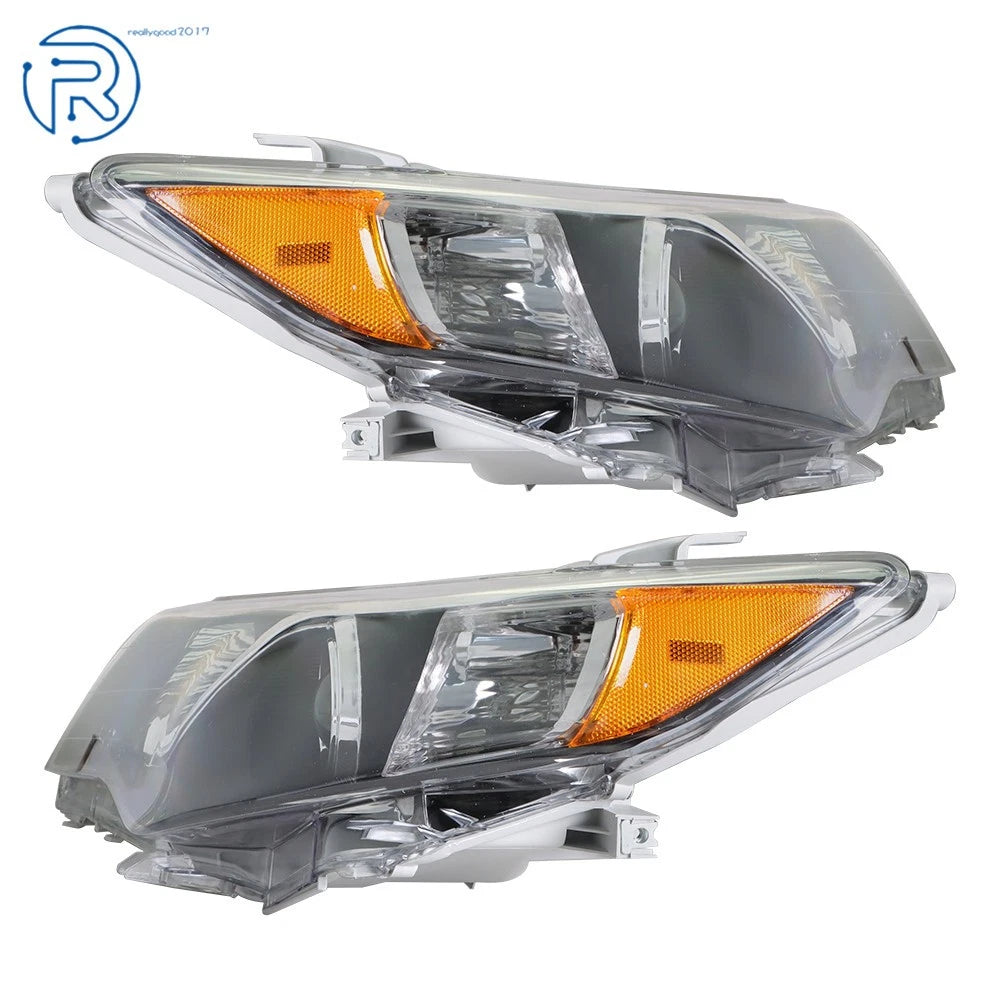 Headlights for Toyota Camry LE SE L (2012–2014) Pair Black Housing