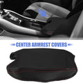Microfiber Leather Armrest Cover Pad for Honda HR-V (2016–2021) Black/Red