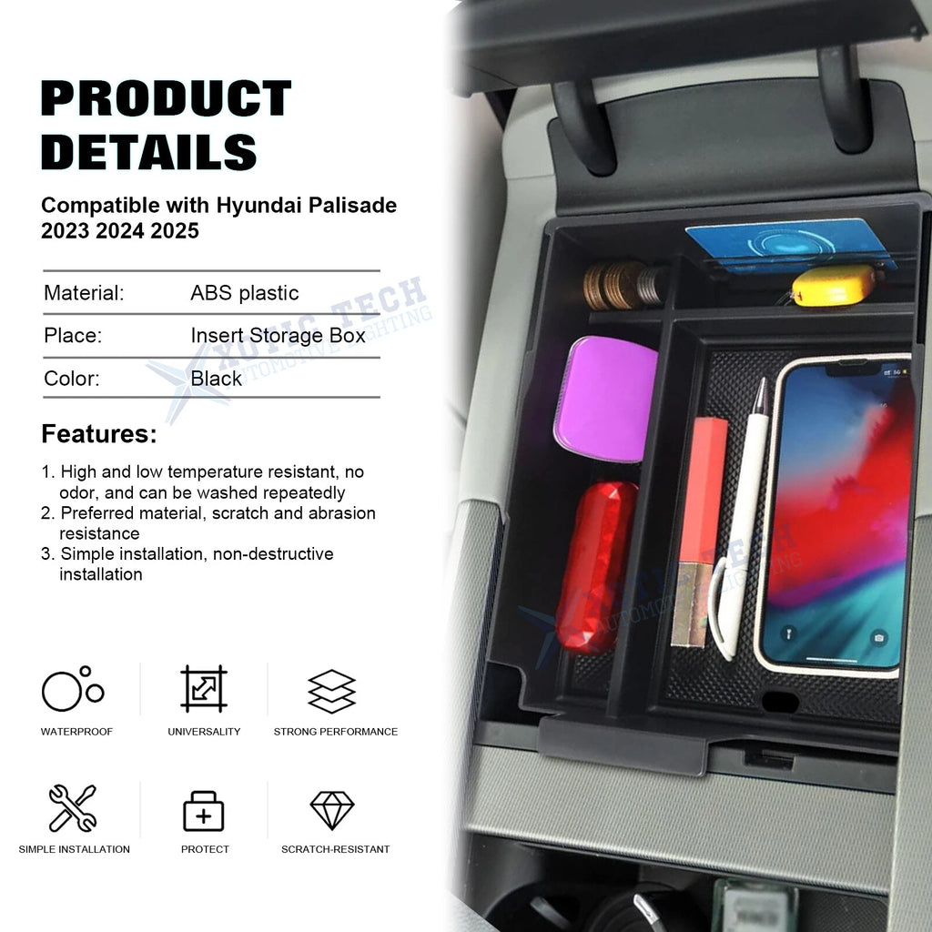 Center Console Organizer for Hyundai Palisade (2023-2025) Armrest Tray