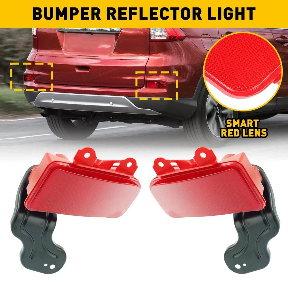 Set of 2 Tail Rear Bumper Reflector Lights for Honda CR-V (2015–2016)
