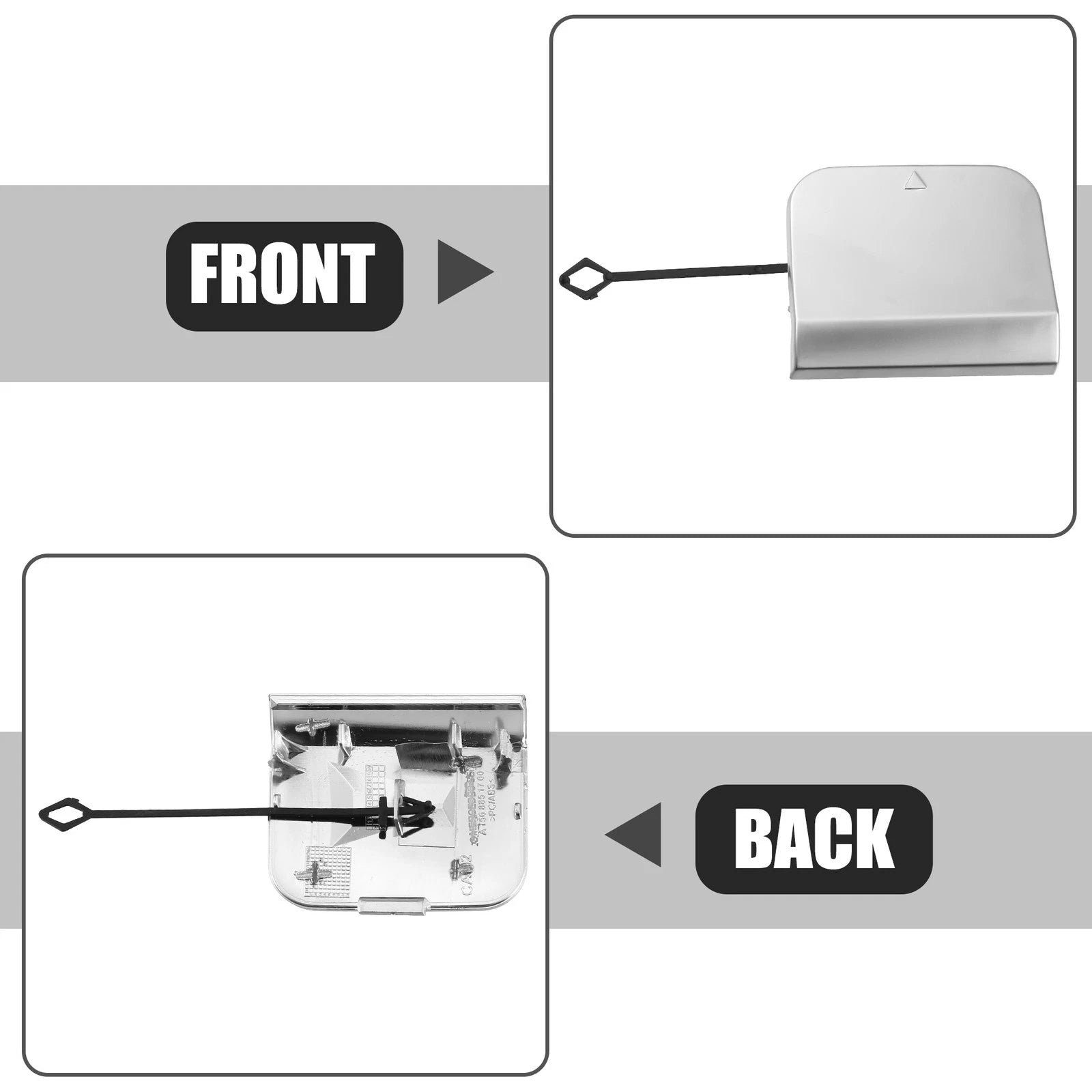 Rear Right Tow Hook Cover Cap 1568852500 for Mercedes-Benz GLA250 (2018–2020)